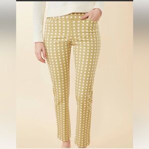Spartina 449 Gold and White Patterned Pants